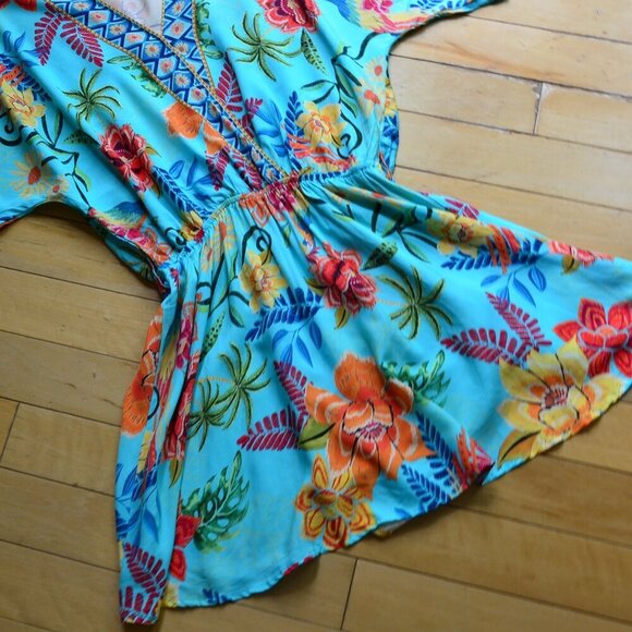 Cupshe Tropical Dolman Sleeve Casual Mini Dress Size M NWT - Picture 5 of 12